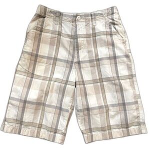 Urban Pipeline Adjustable Waist Plaid Shorts 100% Cotton